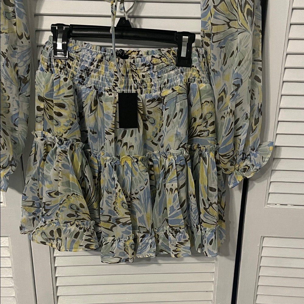 The Reset Floral Two-Piece Set - Blue and Yellow - Picture 2 of 4